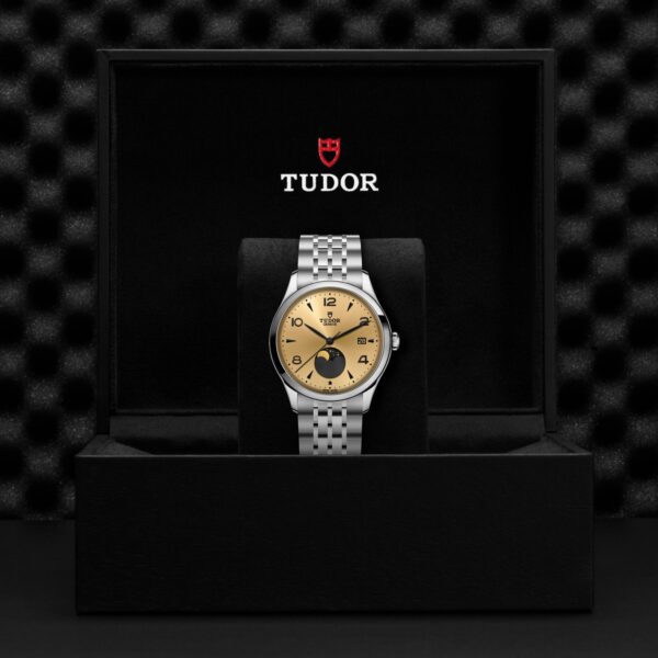 TUDOR 1926 Luna Boîtier en acier 39 mm Indicateur des phases de la lune Bracelet en acier Cadran champagne satiné – Image 2