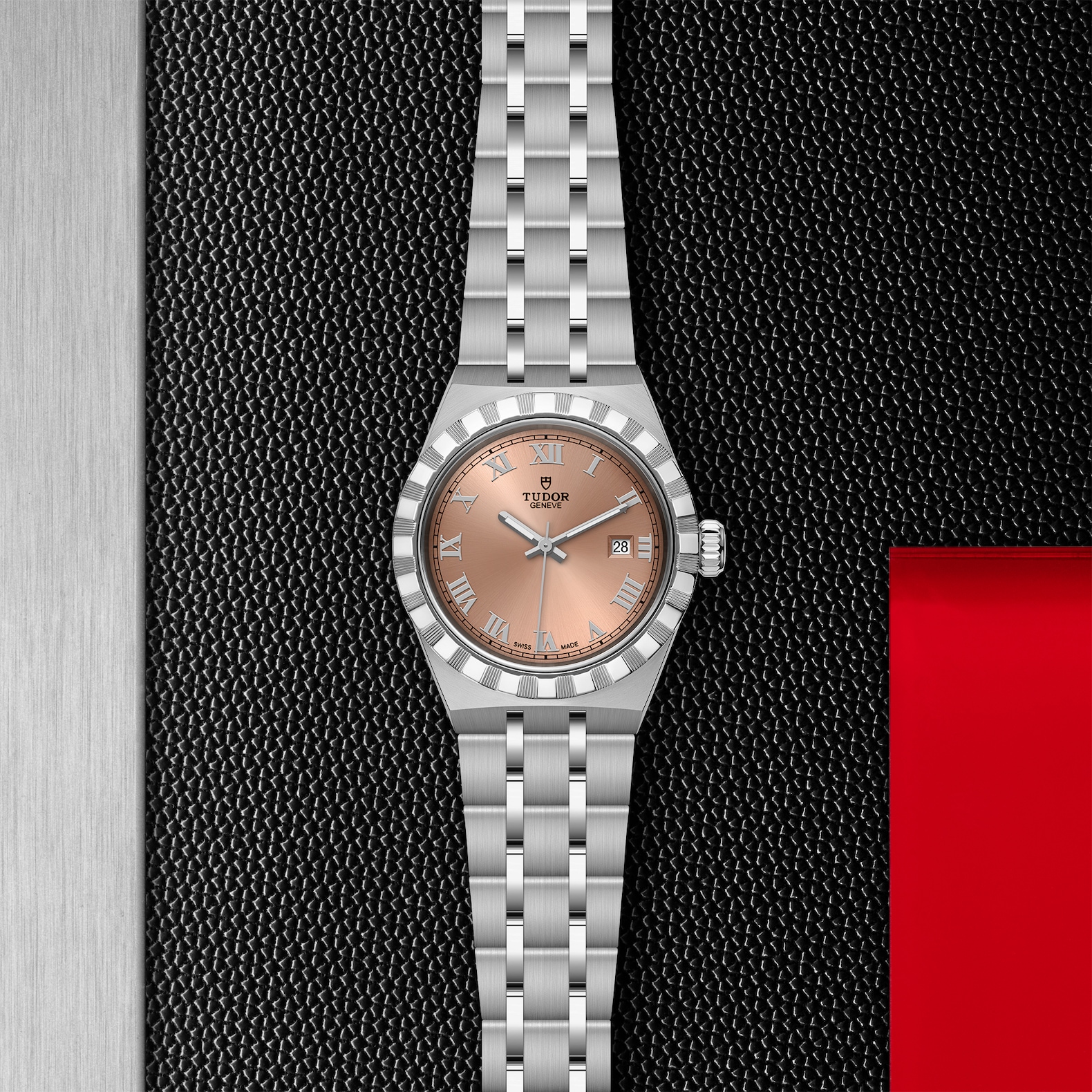 TUDOR Royal Boîtier en acier 28 mm Cadran saumon – Image 4