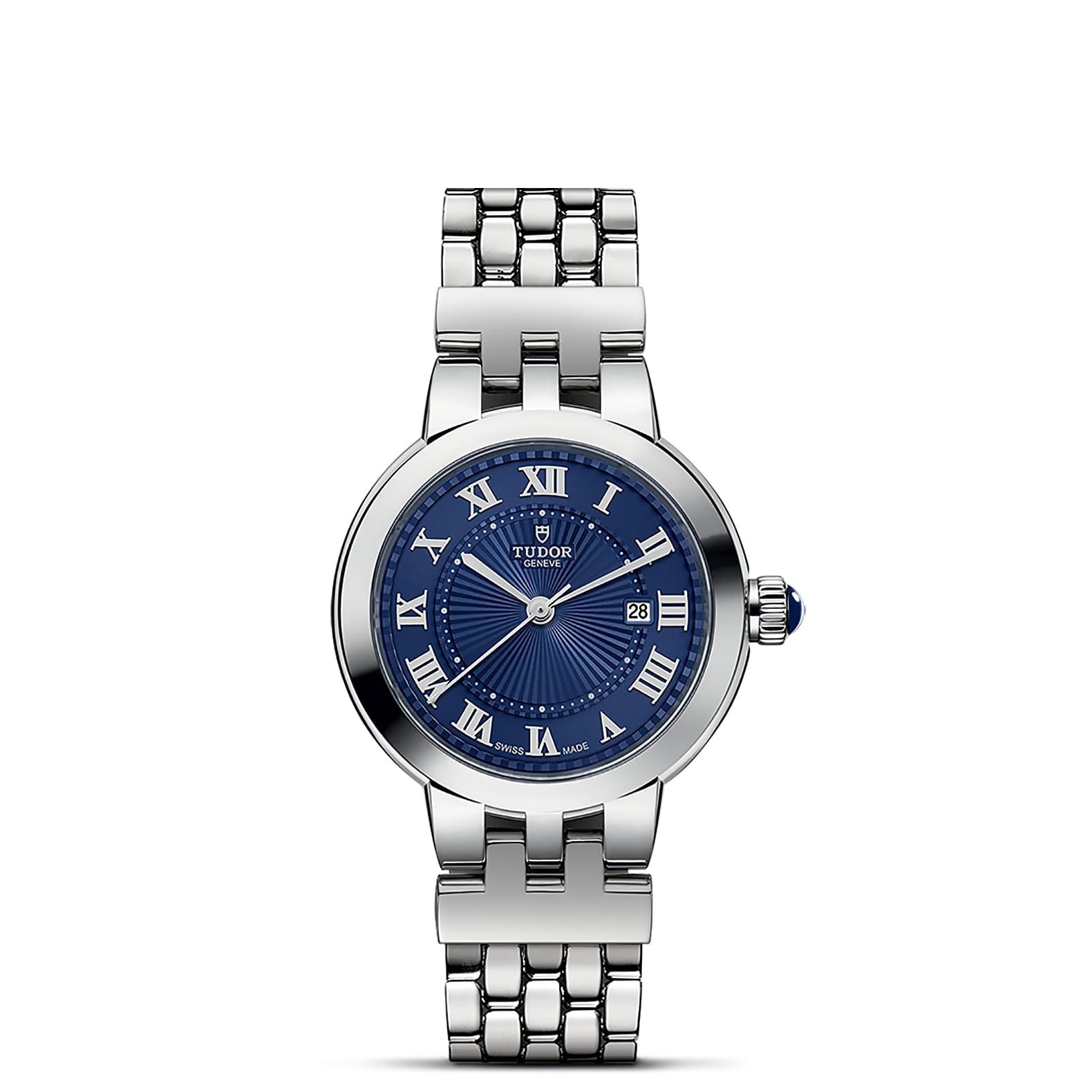 TUDOR Clair de Rose Boîtier en acier 30 mm Bracelet en acier Cadran Bleu
