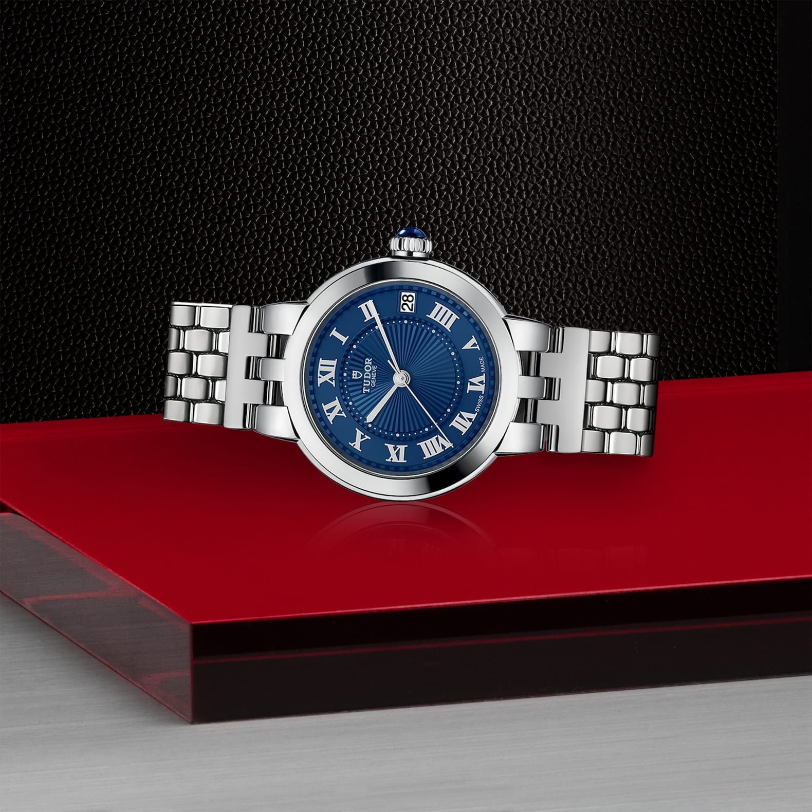 TUDOR Clair de Rose Boîtier en acier 34 mm Bracelet en acier Cadran Bleu – Image 2