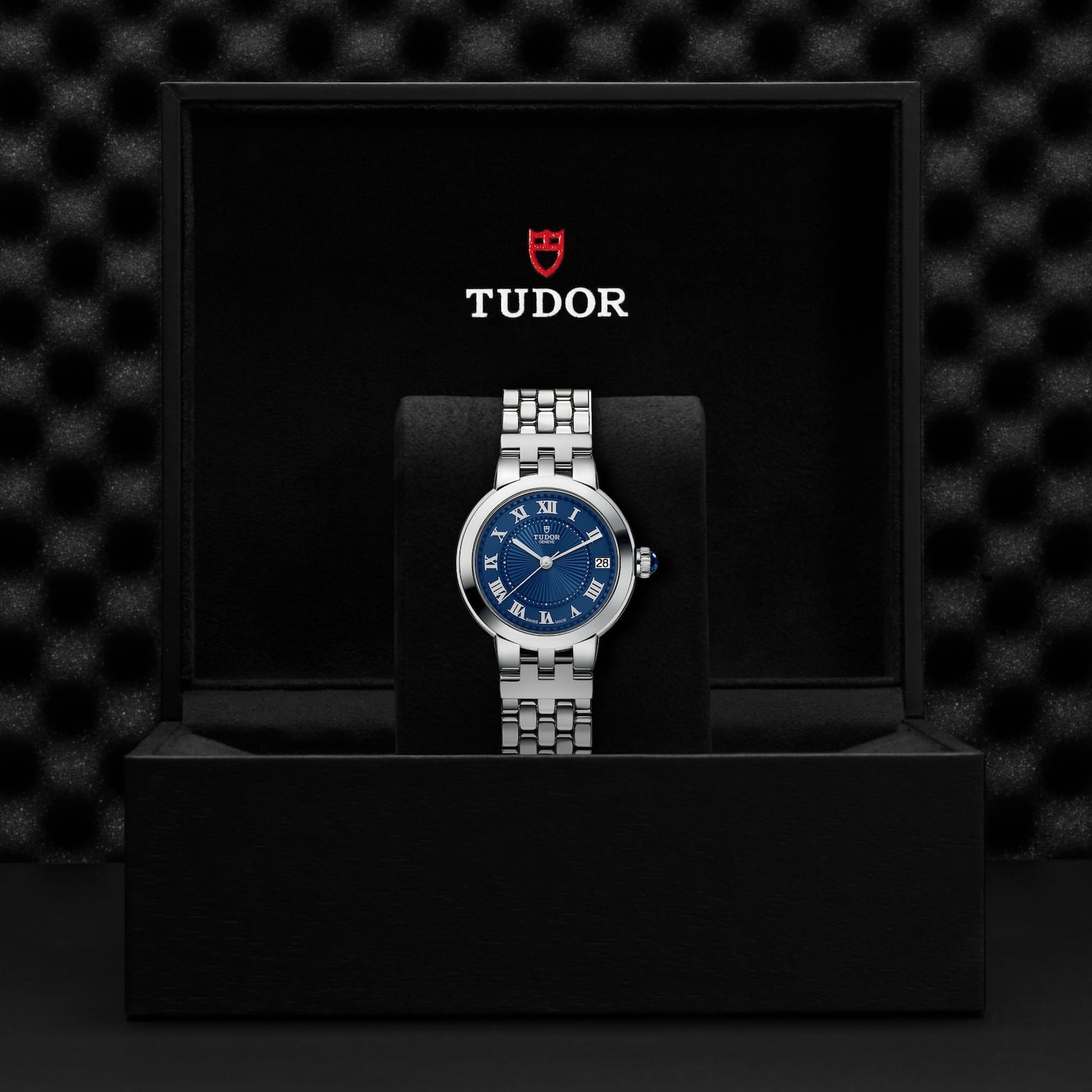 TUDOR Clair de Rose Boîtier en acier 34 mm Bracelet en acier Cadran Bleu – Image 3