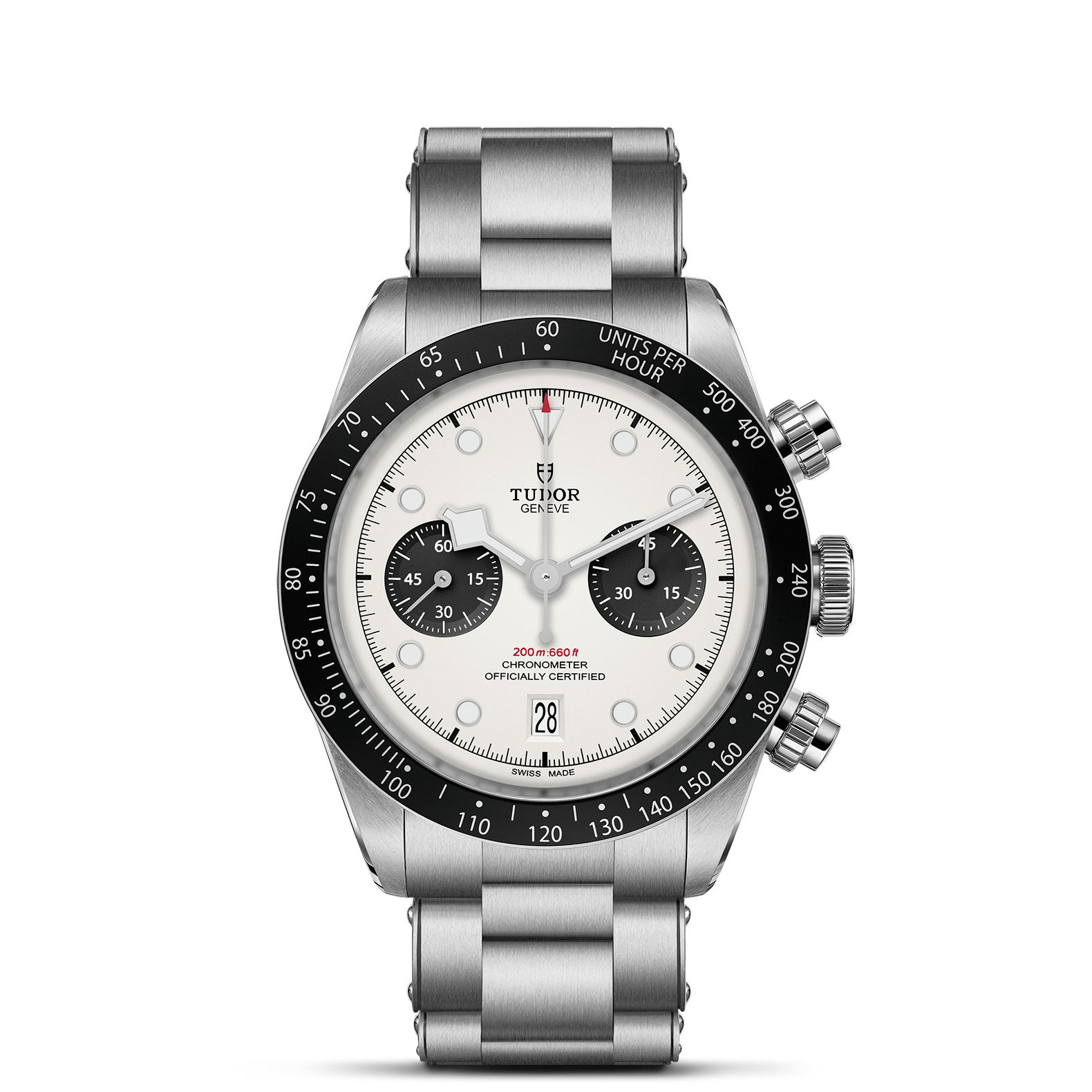 TUDOR Black Bay Chrono Boîtier en acier 41 mm Cadran Opalin Bracelet en acier
