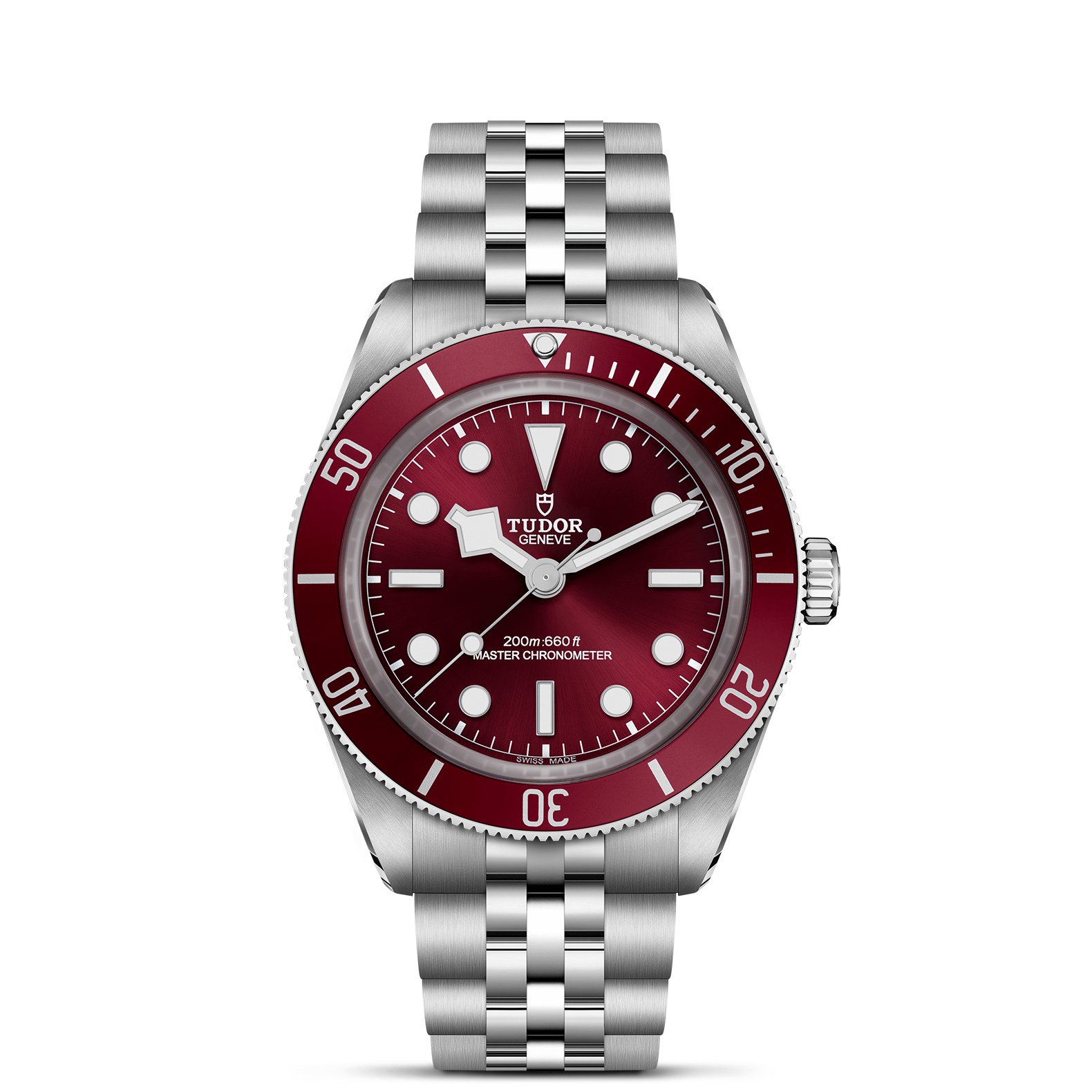 TUDOR Black Bay 58 Boîtier en acier 39 mm Cadran bordeaux Bracelet en acier à cinq mailles
