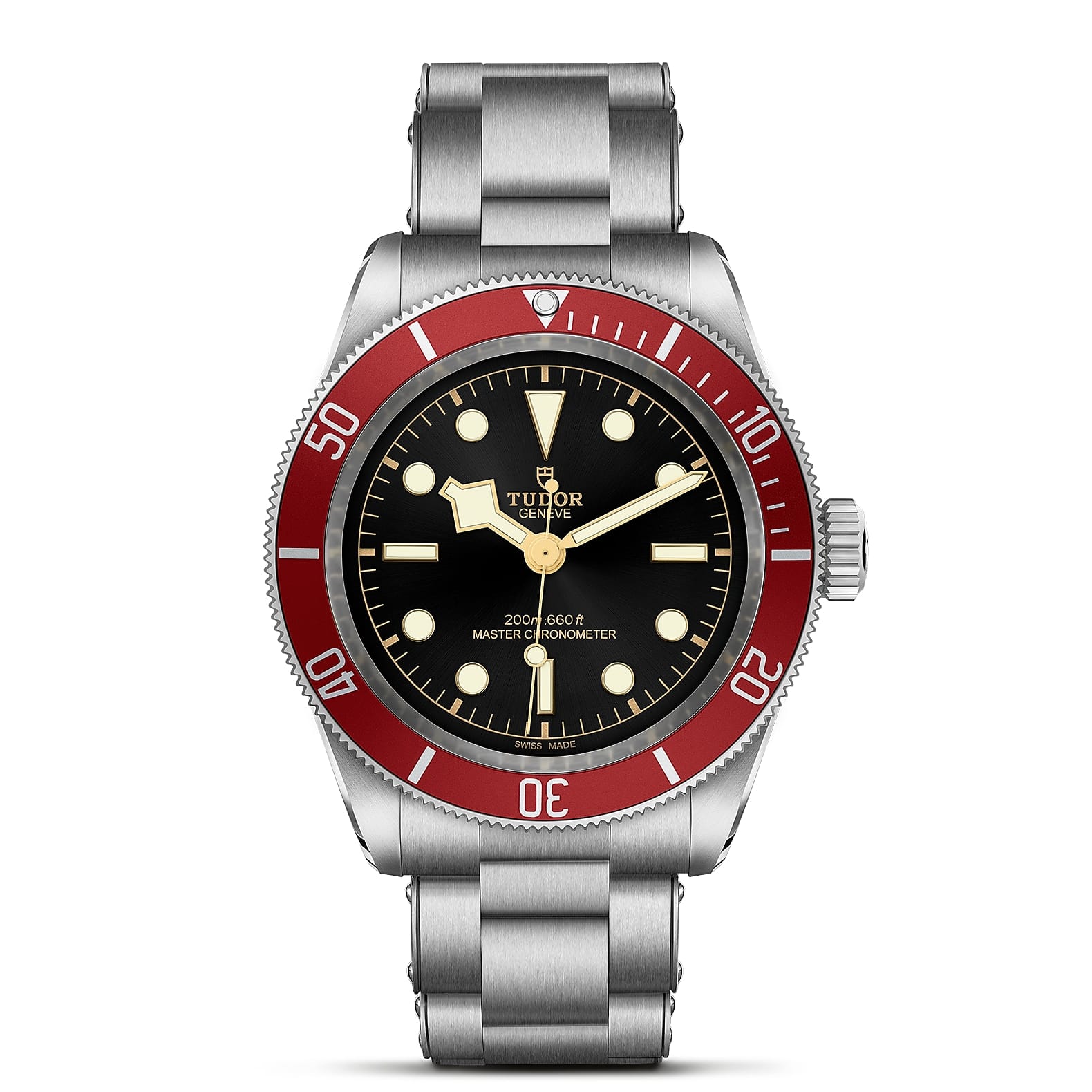 TUDOR Black Bay Boîtier en acier 41 mm Bracelet en acier à trois mailles