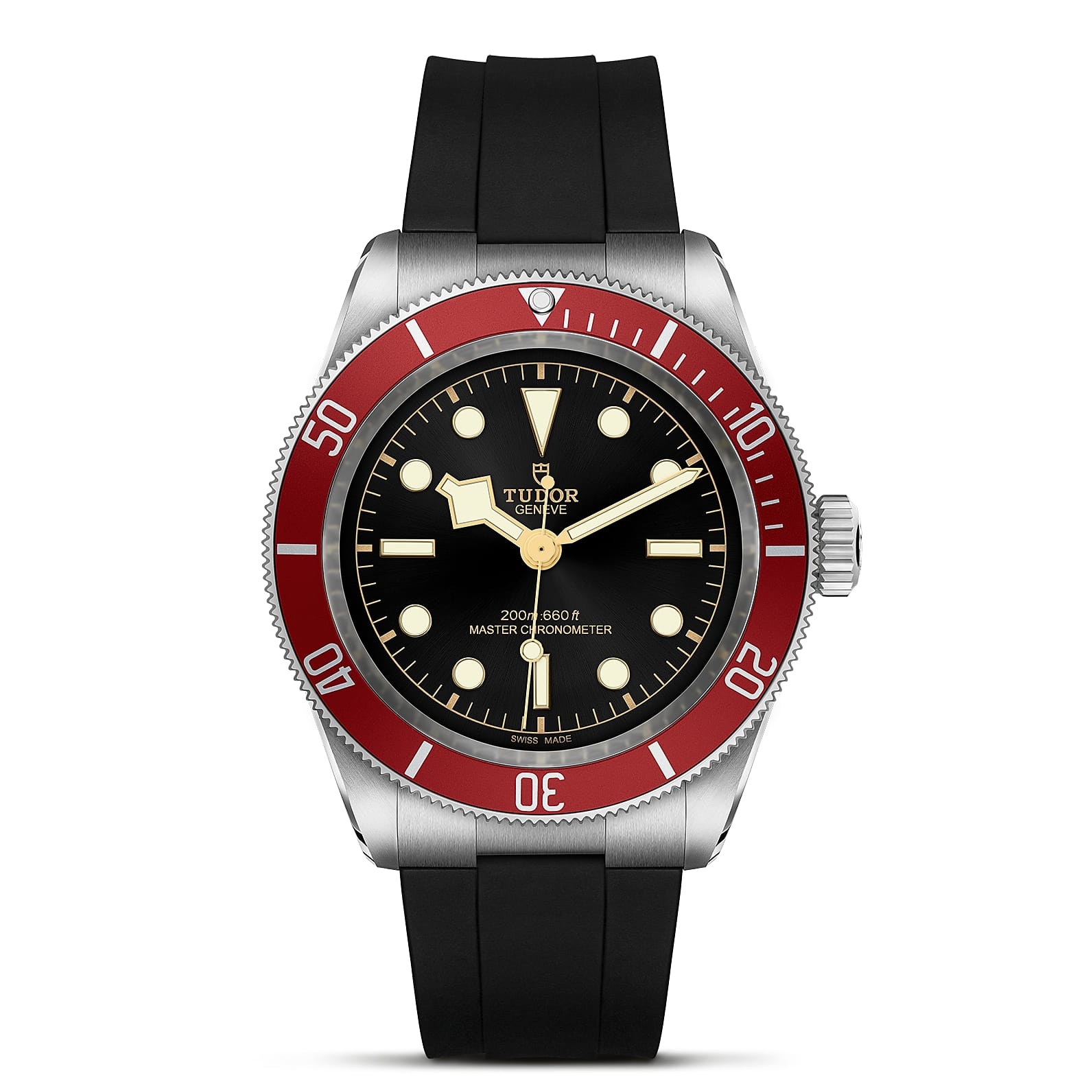 TUDOR Black Bay Boîtier en acier 41 mm Bracelet en caoutchouc noir