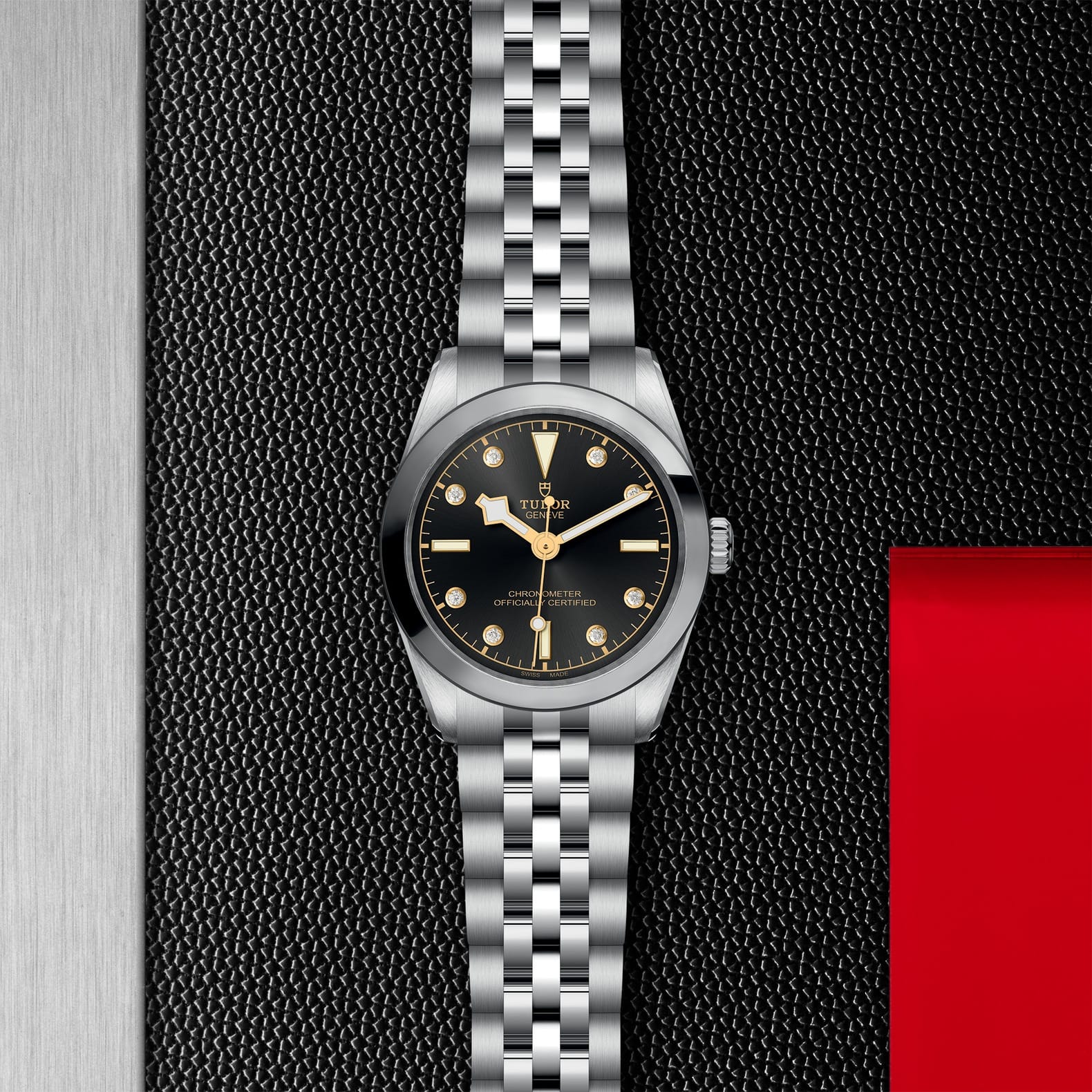 TUDOR Black Bay 31 Boîtier en acier 31 mm Bracelet en acier Cadran Anthracite avec 8 diamants – Image 4