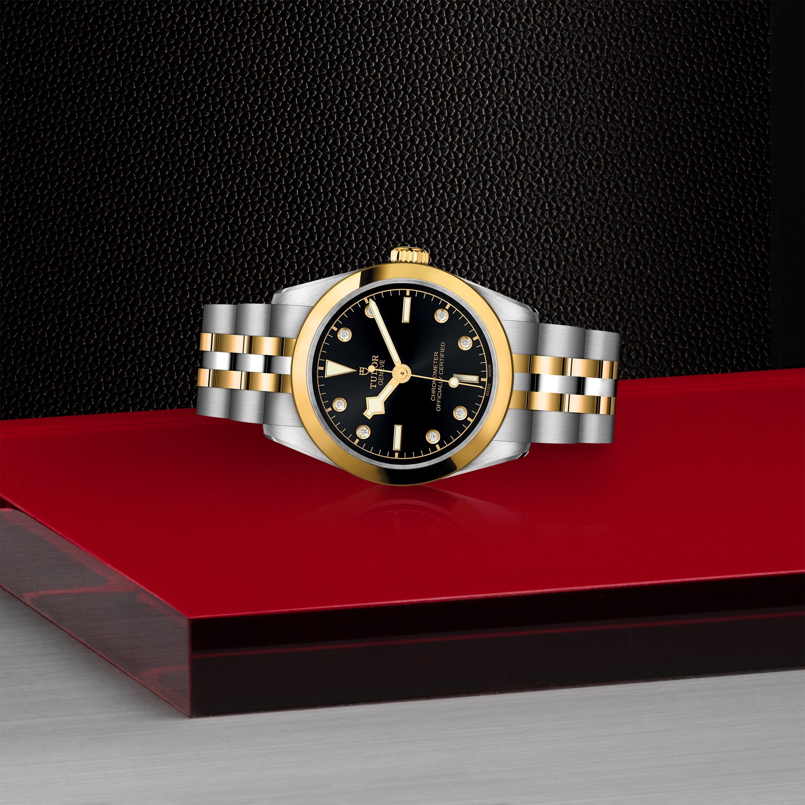 TUDOR Black Bay 31 S&G Boîtier en acier 31 mm Bracelet en acier et or jaune Cadran Noir avec index diamants – Image 3