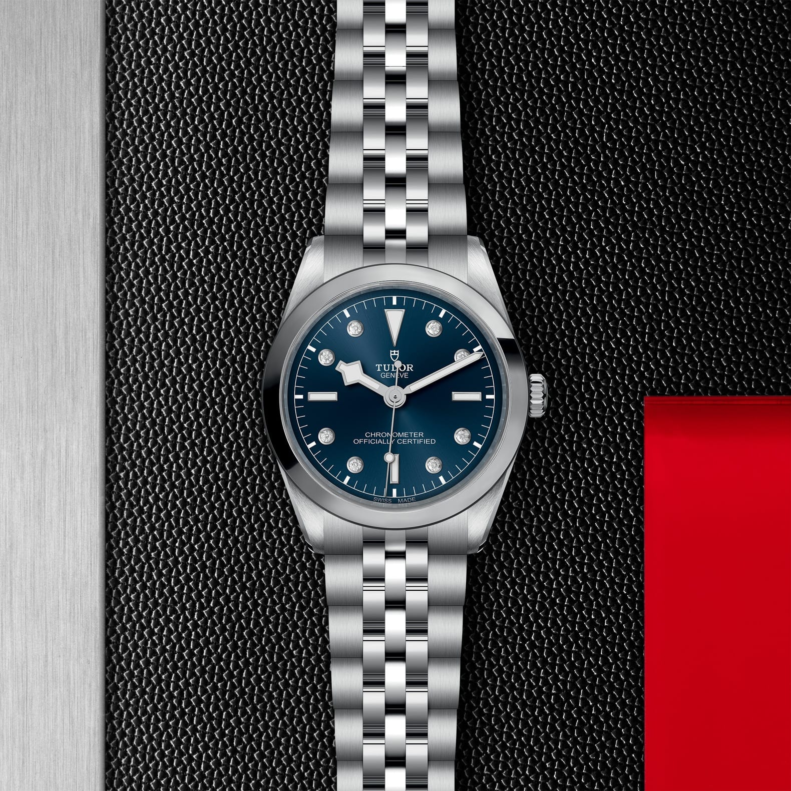 TUDOR Black Bay 36 Boîtier en acier 36 mm Bracelet en acier Cadran Bleu avec 8 diamants – Image 4
