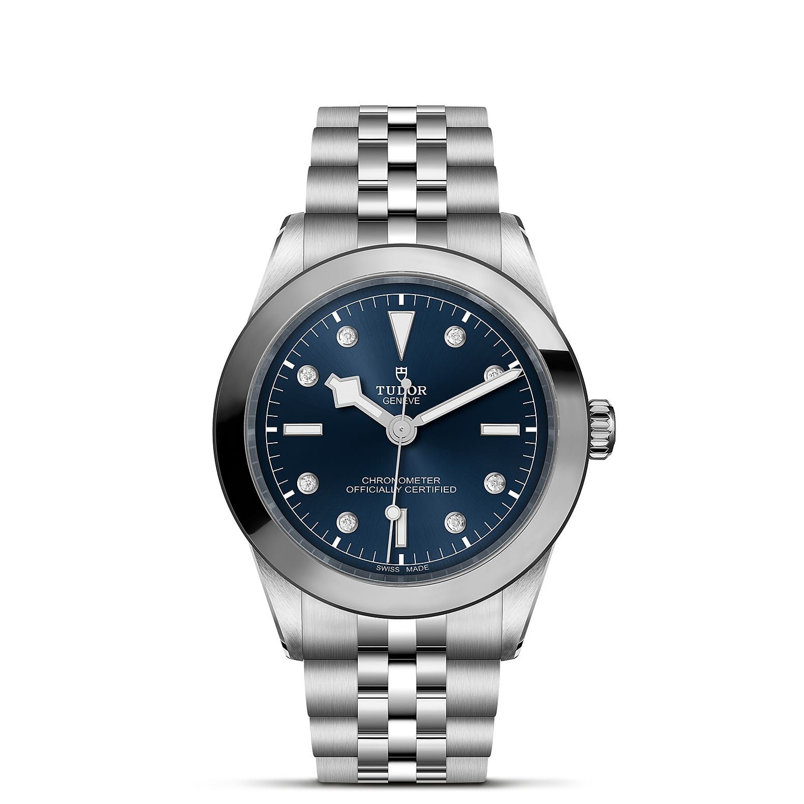 TUDOR Black Bay 39 Boîtier en acier 39 mm Bracelet en acier Cadran Bleu avec 8 diamants