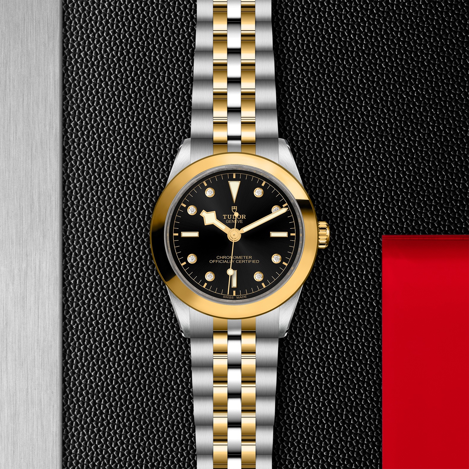 TUDOR Black Bay 39 S&G Boîtier en acier 39 mm Bracelet en acier et or jaune Cadran Noir avec index diamants – Image 4