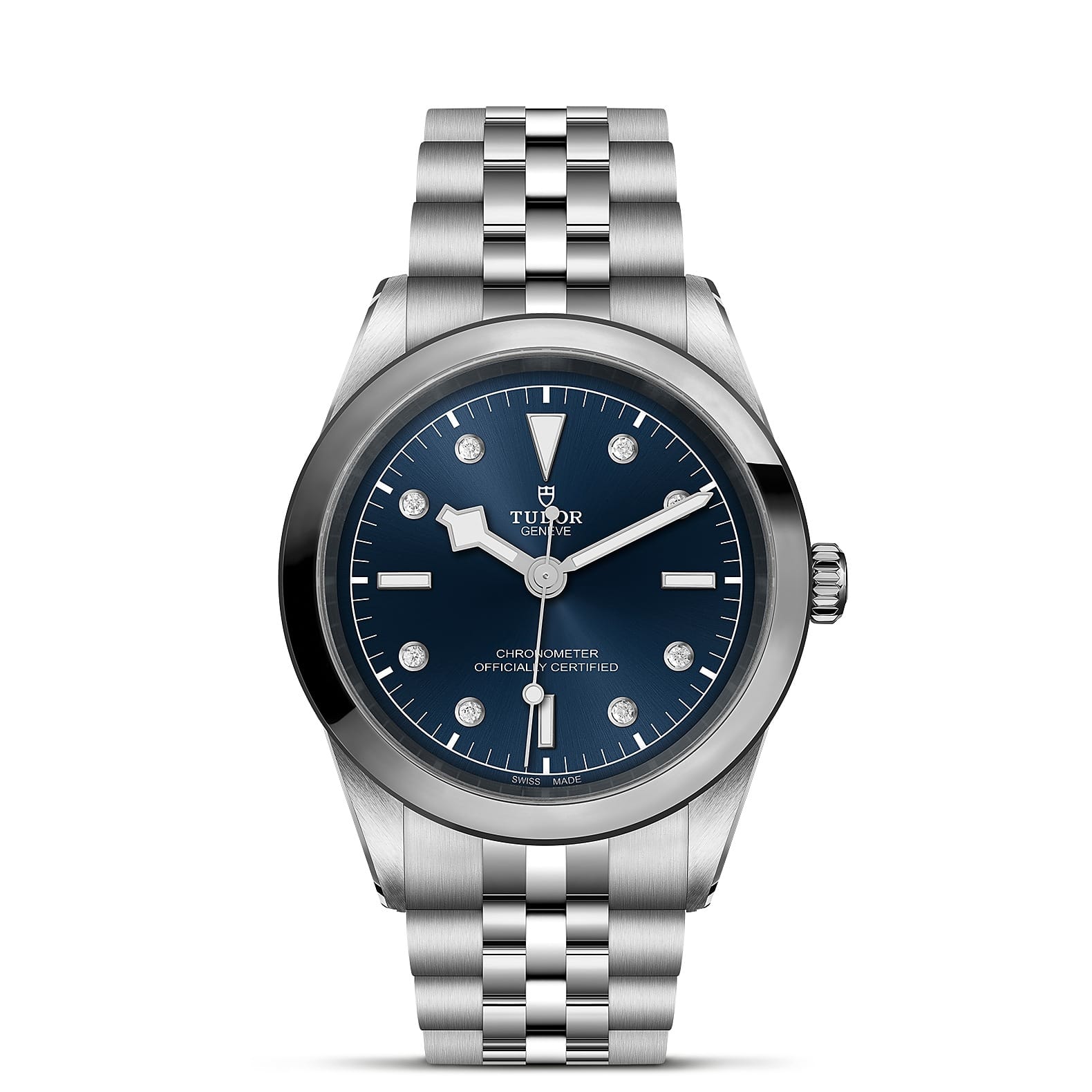 TUDOR Black Bay 41 Boîtier en acier 41 mm Bracelet en acier Cadran Bleu avec 8 diamants