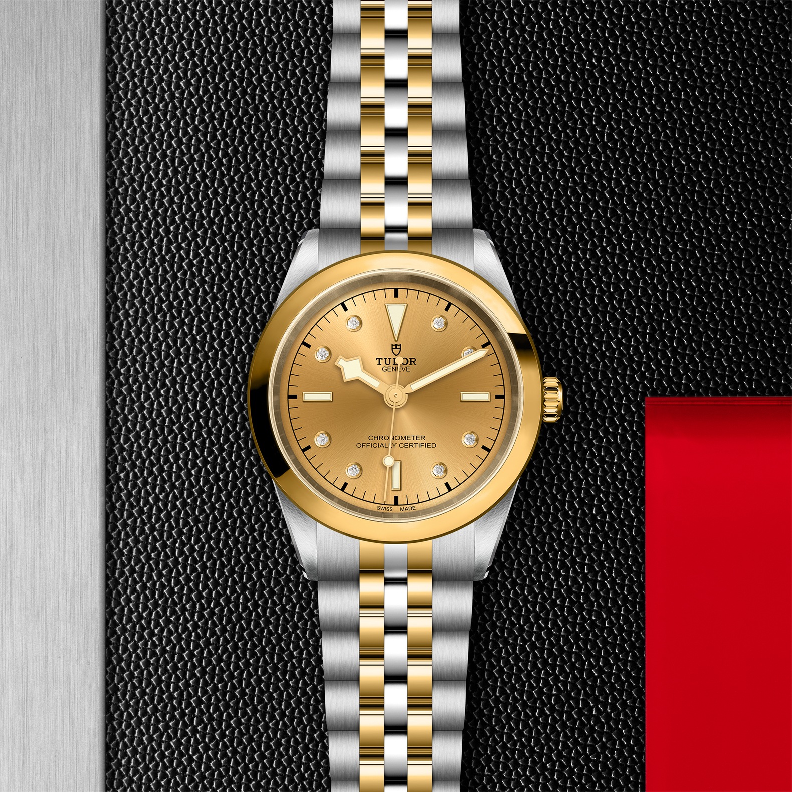 TUDOR Black Bay 41 S&G Boîtier en acier 41 mm Bracelet en acier et or jaune Cadran Champagne avec index diamants – Image 4