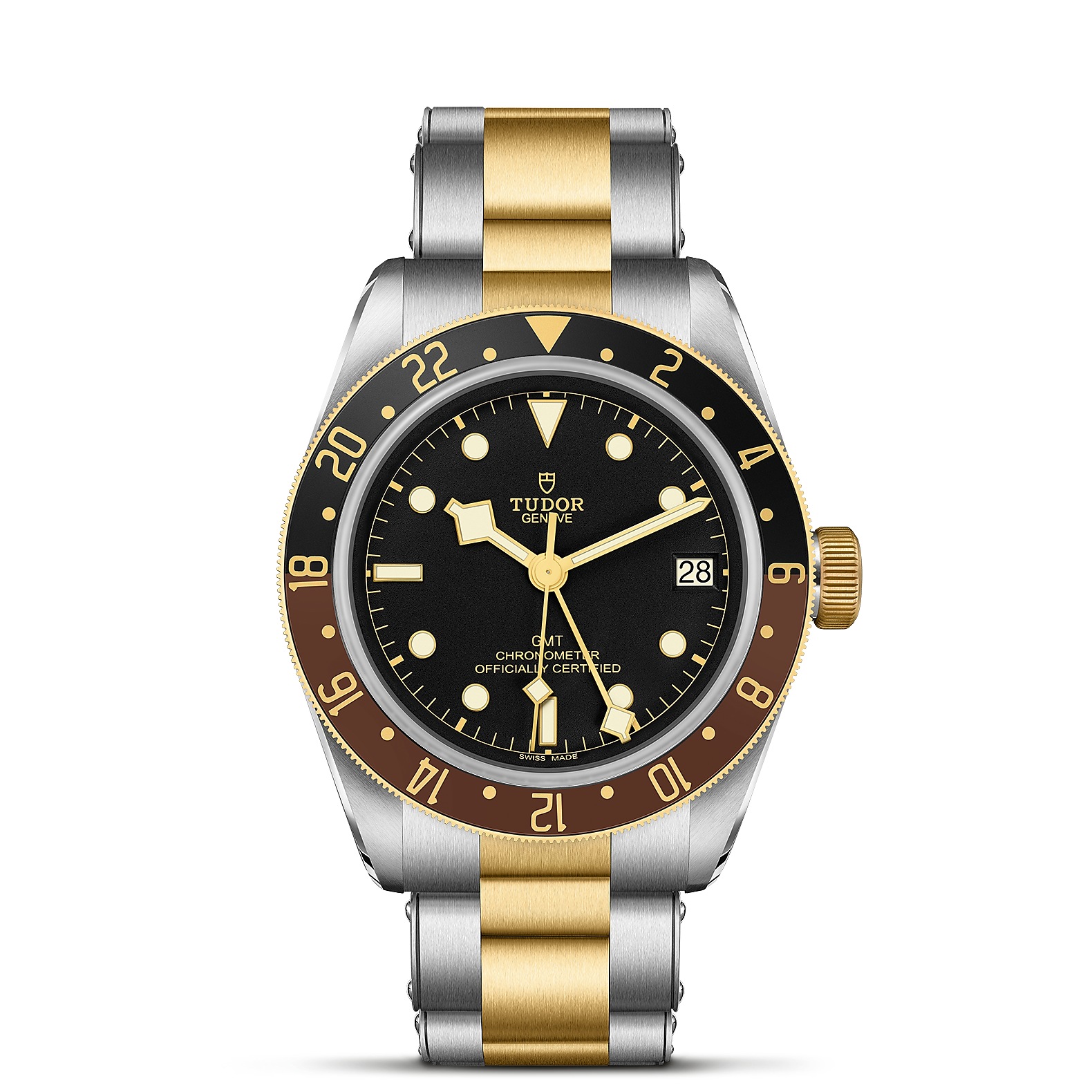 TUDOR Black Bay GMT S&G Boîtier en acier 41 mm Cadran Noir Bracelet en acier et or jaune