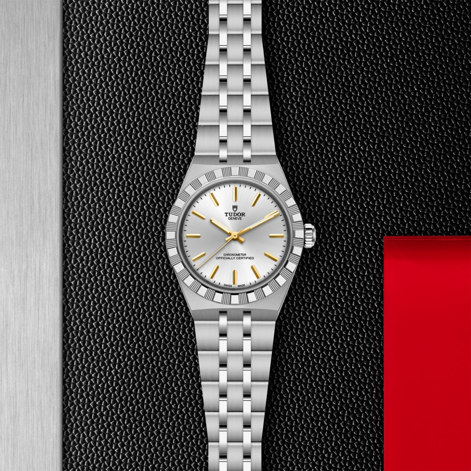 TUDOR Royal Boîtier en acier 30 mm Bracelet en acier Lunette en acier Cadran argenté – Image 4