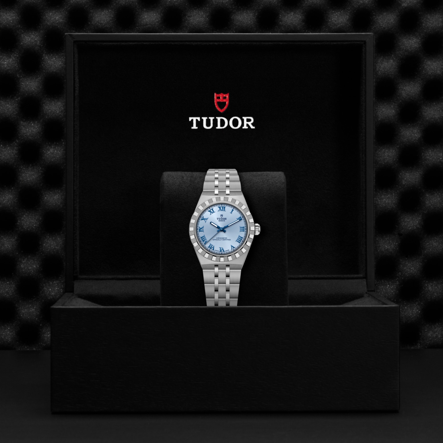 TUDOR Royal Boîtier en acier 30 mm Bracelet en acier Lunette en acier Cadran bleu clair – Image 2
