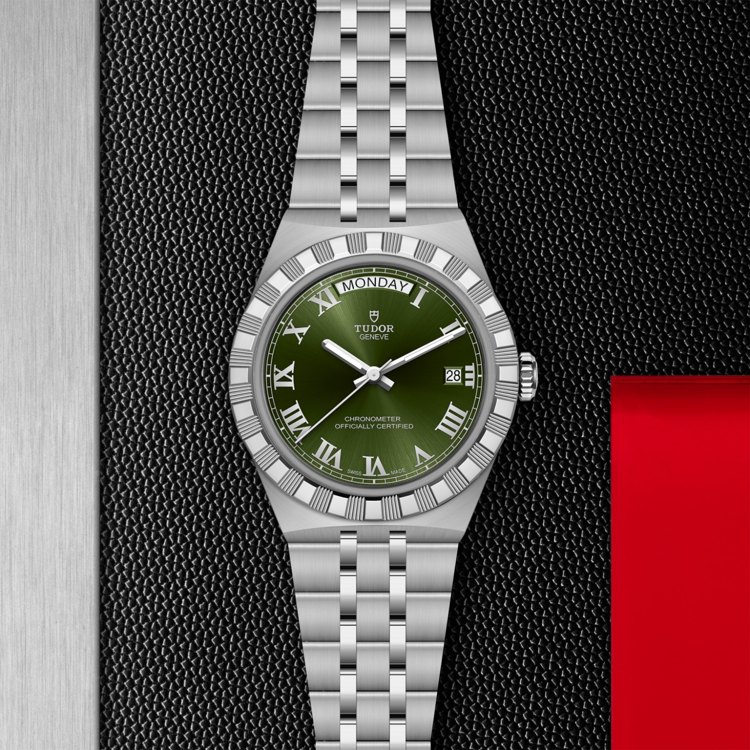 TUDOR Royal Boîtier en acier 40 mm Bracelet en acier Lunette acier Cadran vert – Image 3